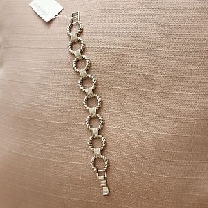 New Brighton Adagio Meridian Two-Tone  Link Bracelet with Crystals